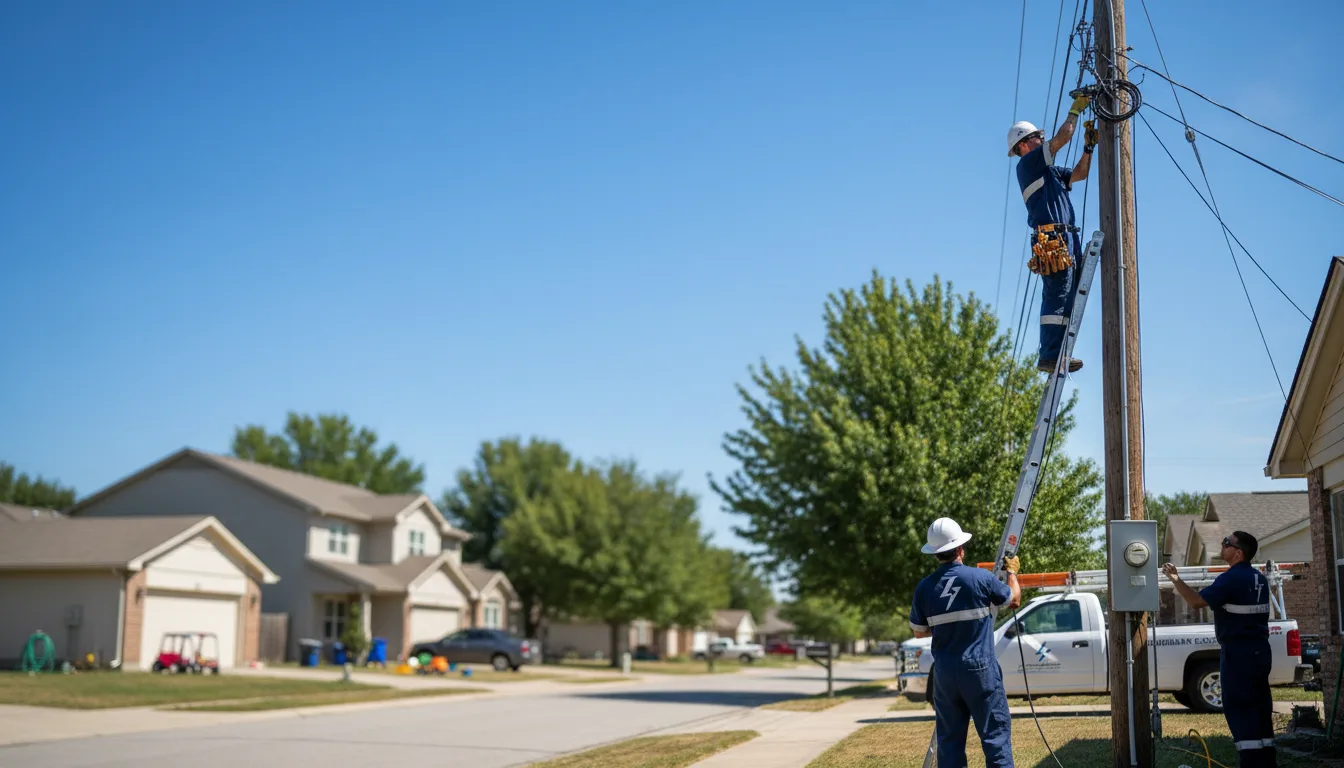 Residential electrician providing installation services in Enderlin, ND